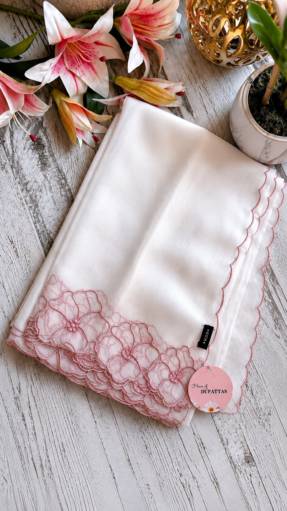 Exotic Flora Soft Organza Dupattas