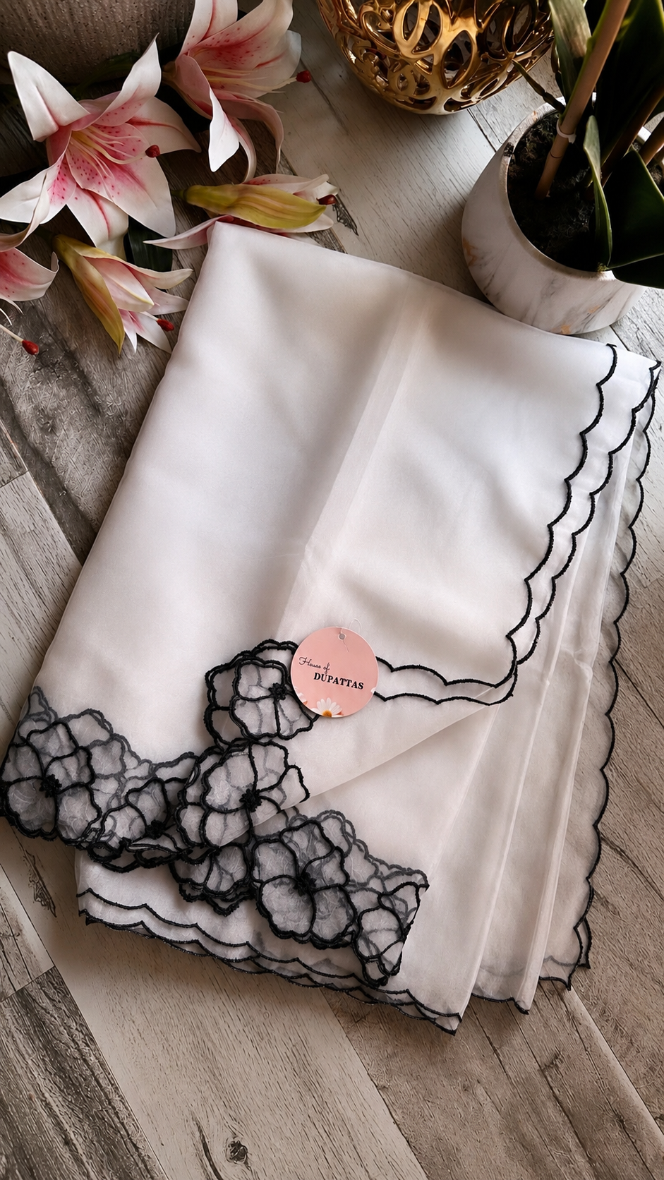 Exotic Flora Soft Organza Dupattas