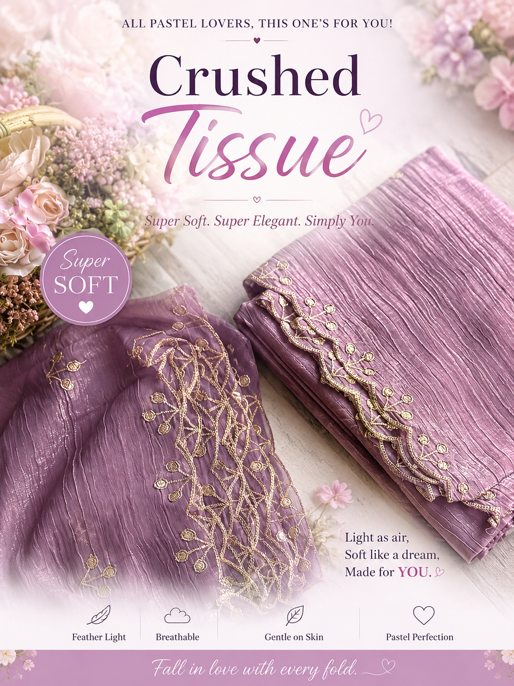 Soft Crushed Tissue Dupattas