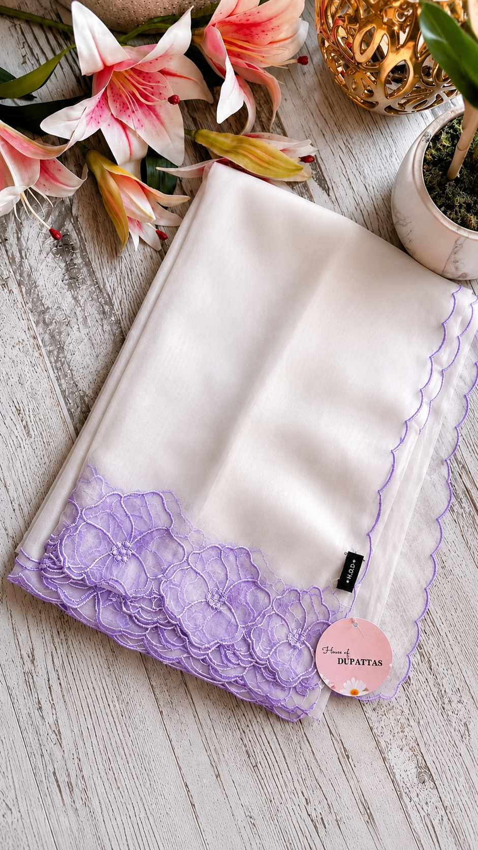 Exotic Flora Soft Organza Dupattas