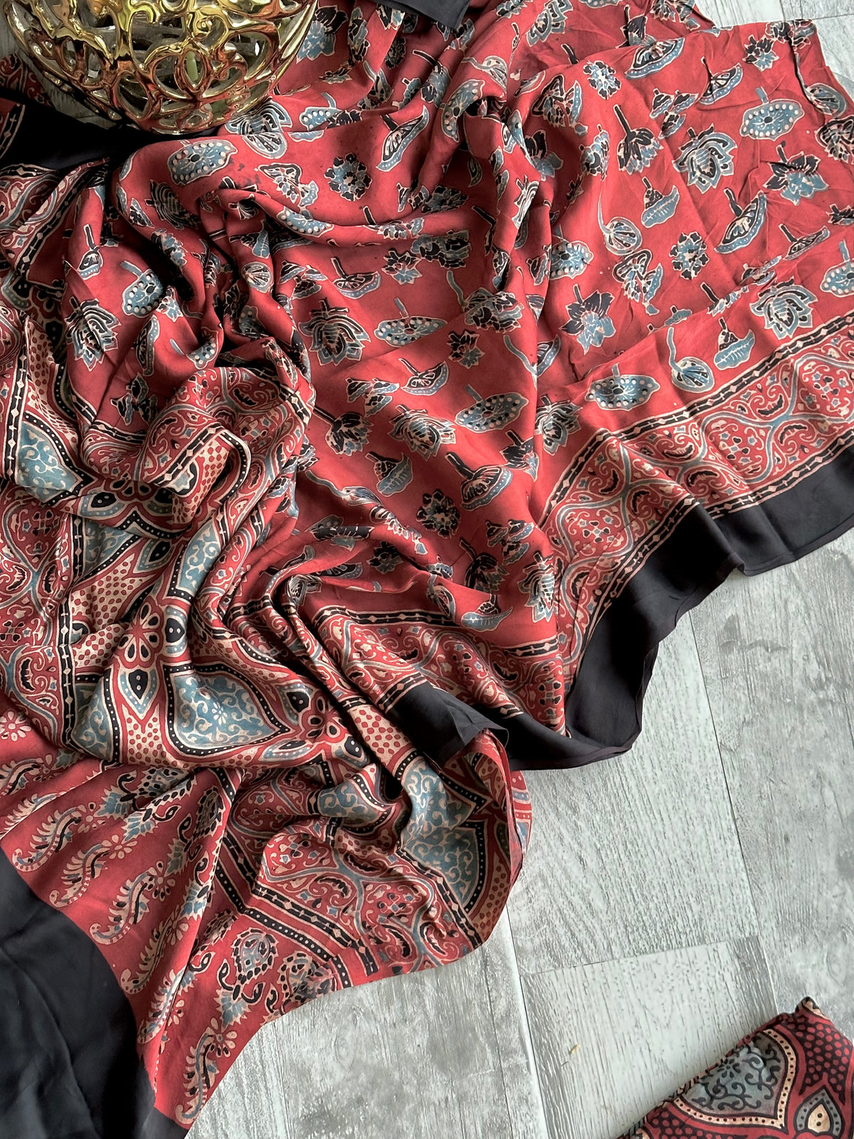 Pure Modal Silk Ajrak print Dupattas