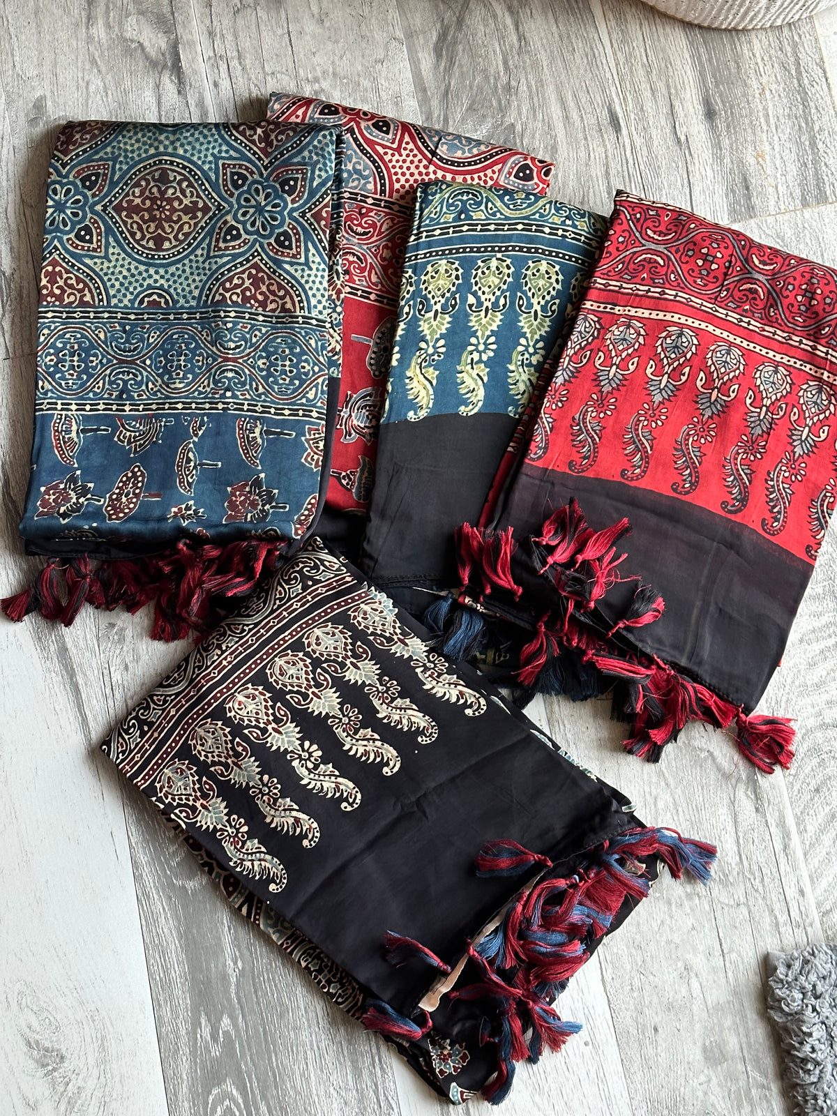Pure Modal Silk Ajrak print Dupattas